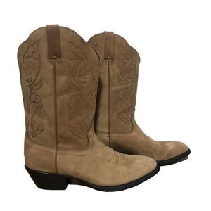 Road Wolf 2004 Women's Leather Pull On Western Boots Brown Size 8.5M